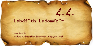 Labáth Ladomér névjegykártya